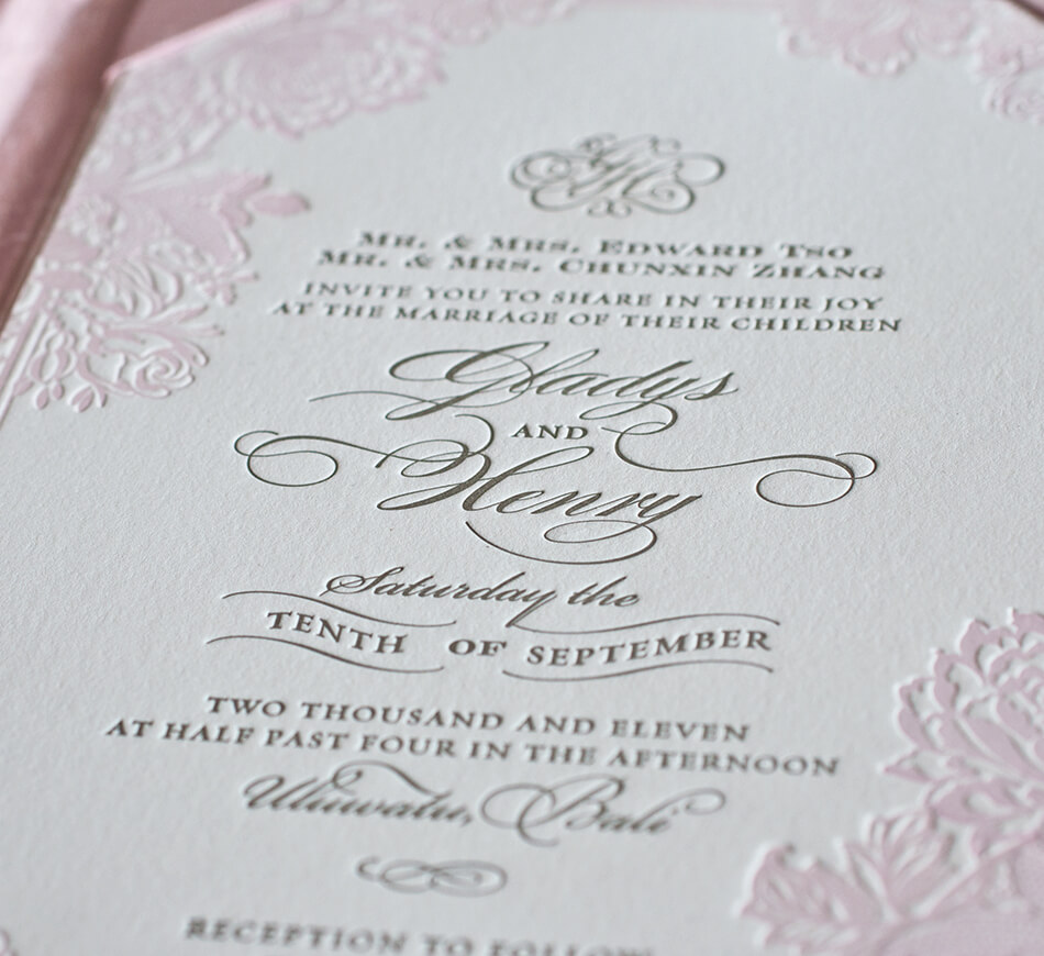 Blush pink and romantic lettering