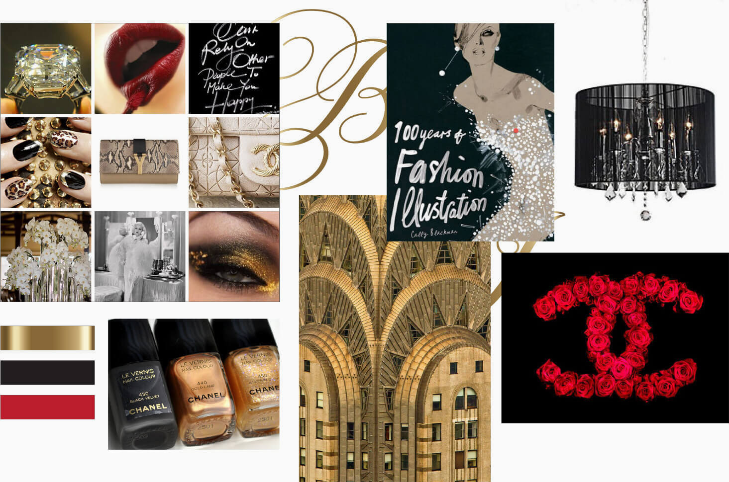 Fashion, design and Chanel inspired moodboard