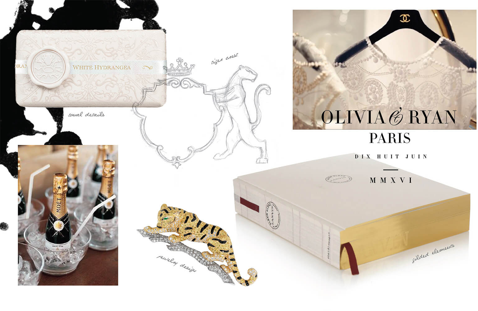 Gold and white luxe inspiration