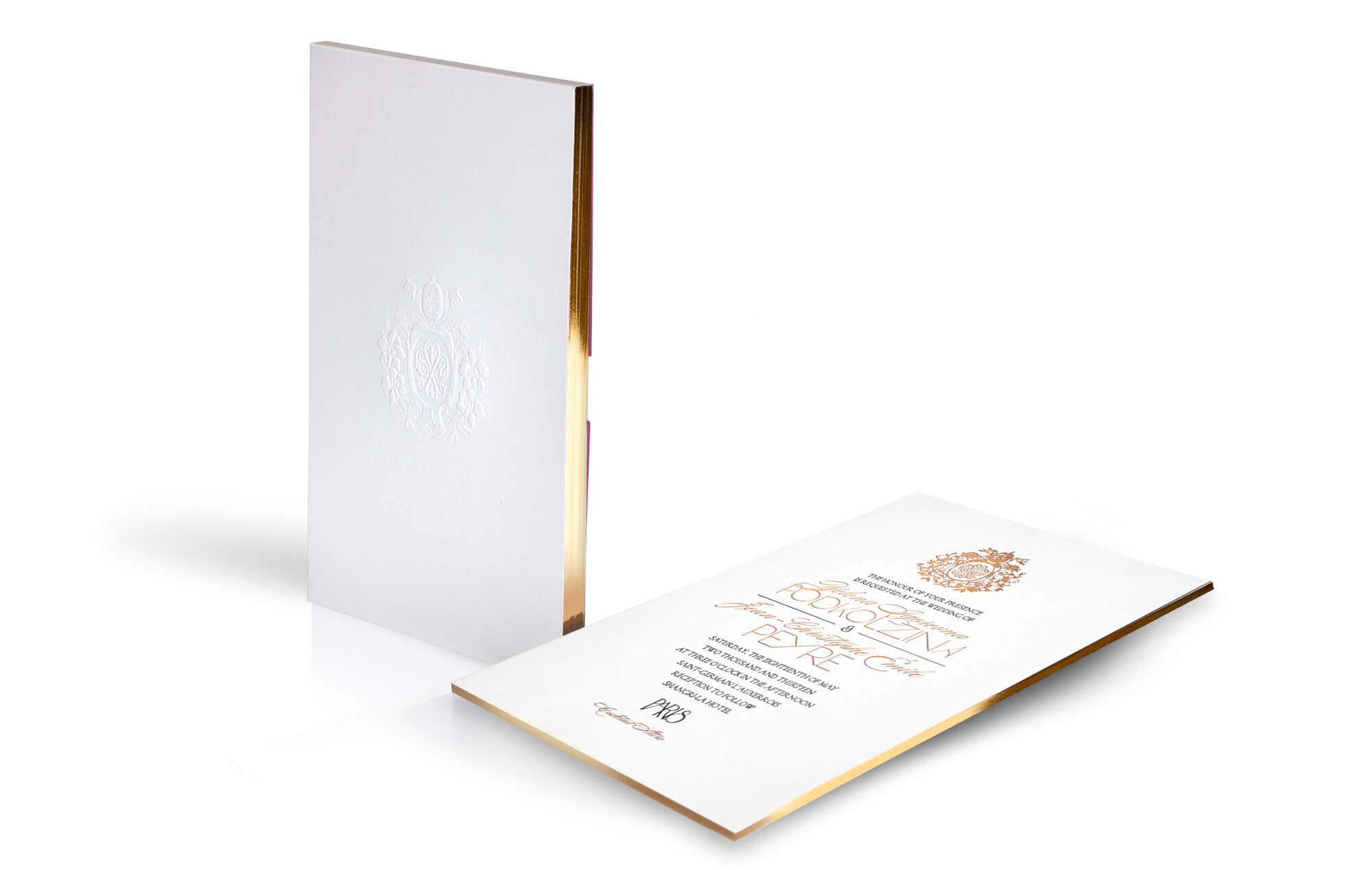 Luxe Paris wedding invitation