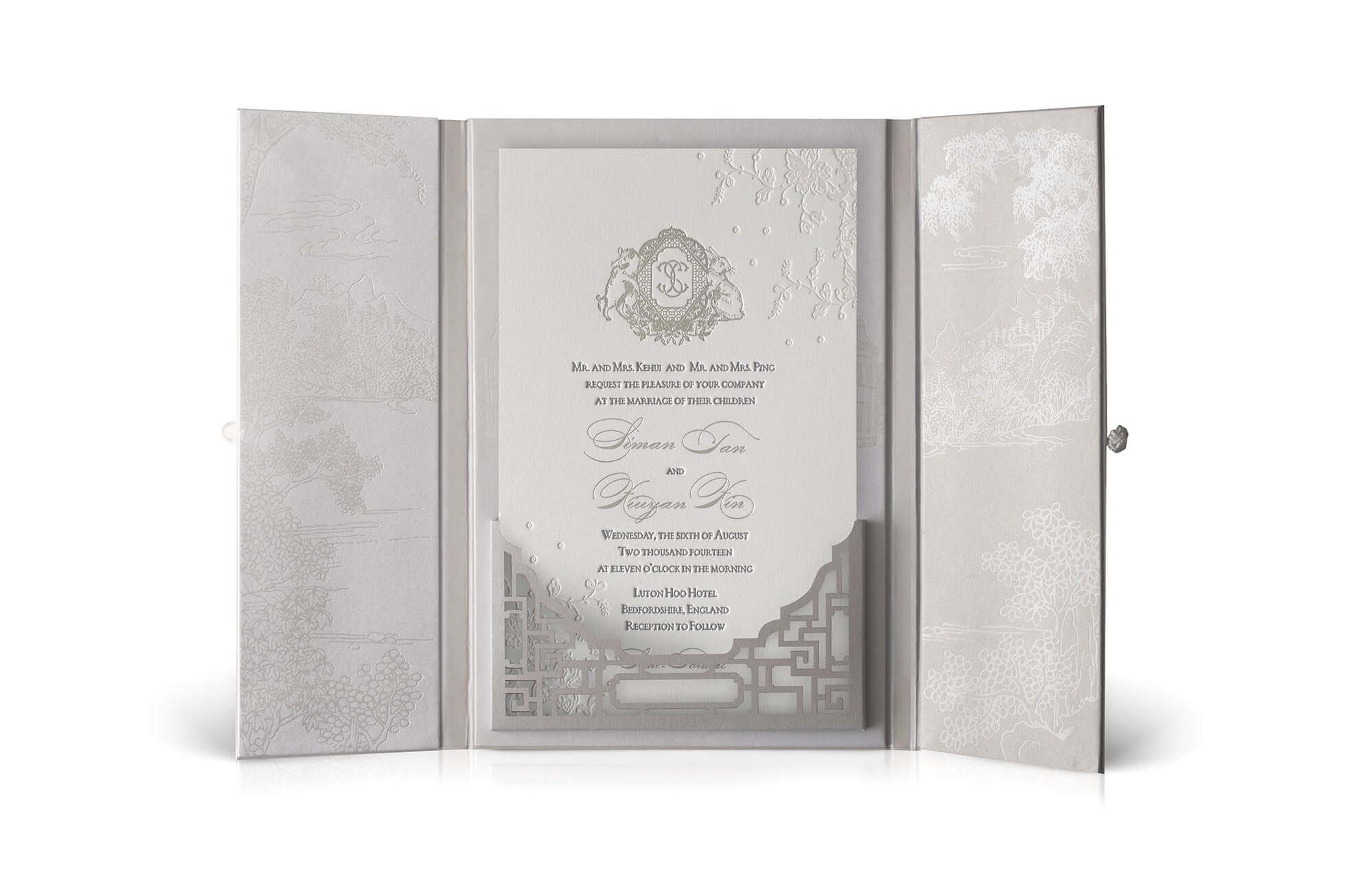 Modern Chinese wedding invitations