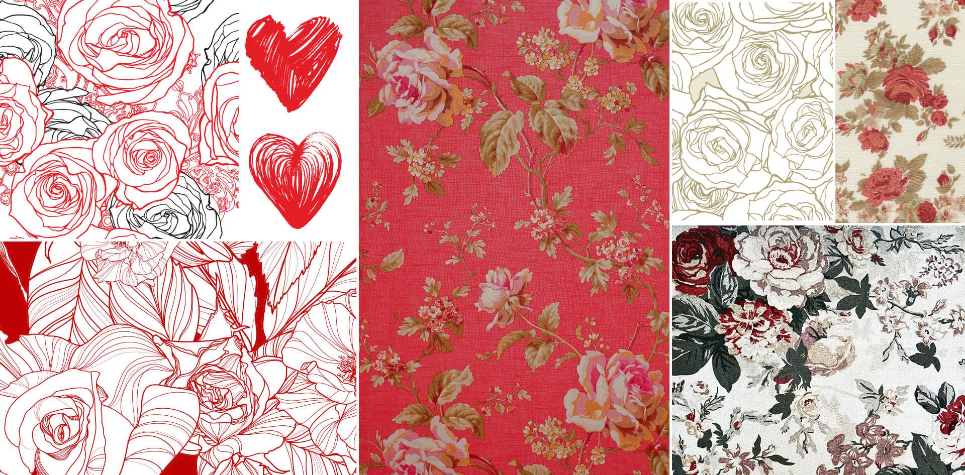 Rose floral pattern inspiration research