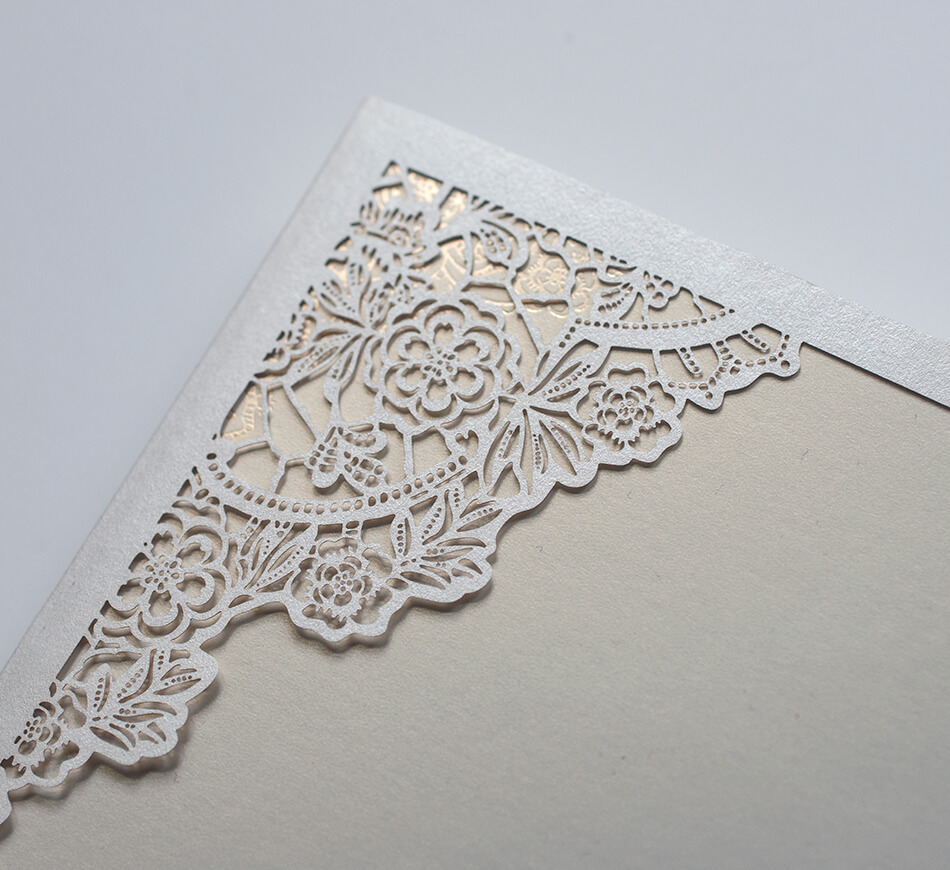 Floral lace inspired laser cutting