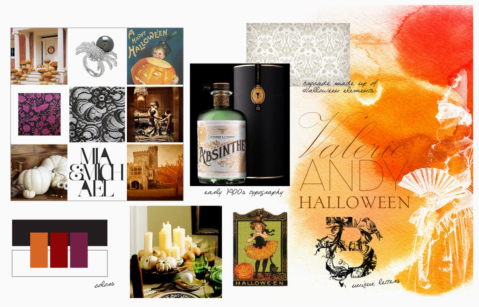 Absinthe packaging and spooky inspiration