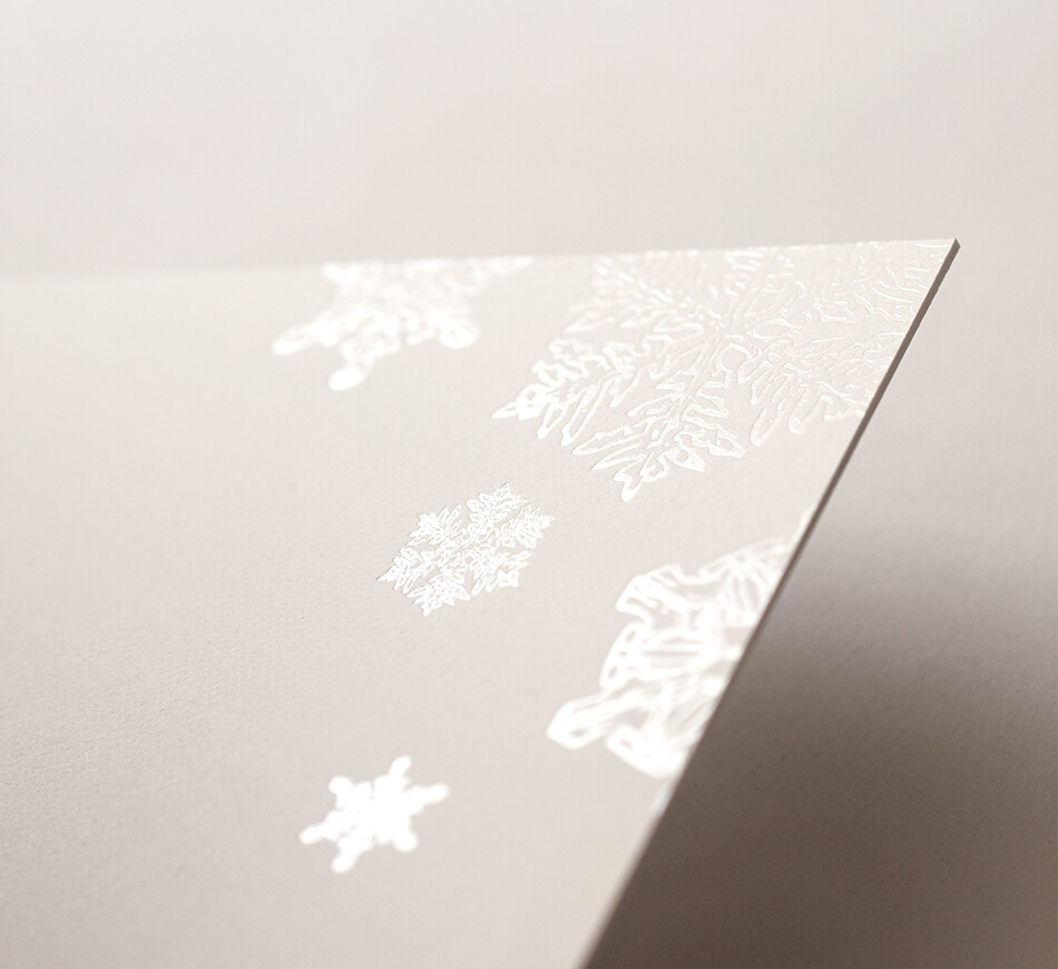 Pearl foil snowflakes