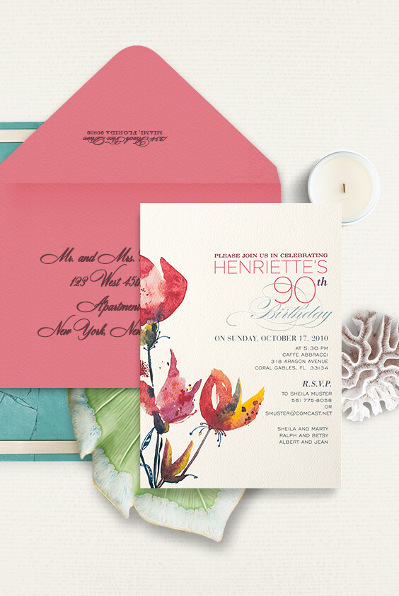 90th Birthday party invitation | by Atelier Isabey