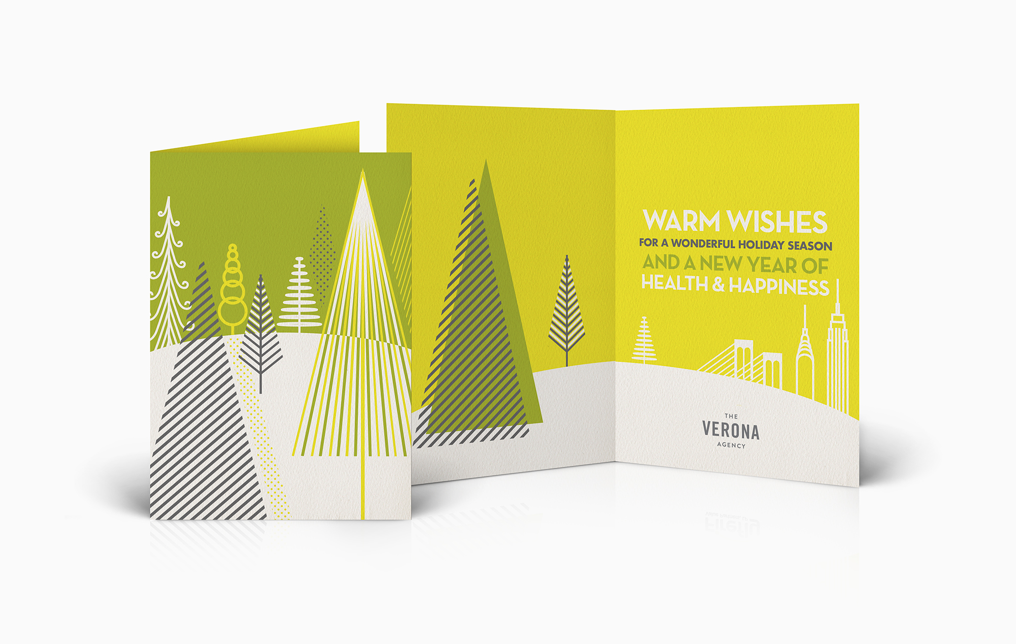 Bright modern season's greetings cards