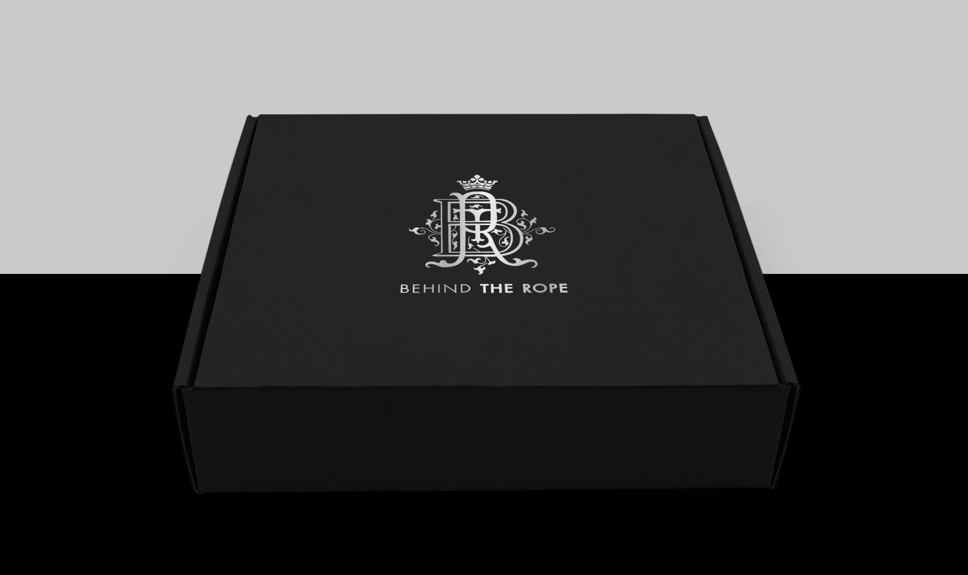 Black and silver luxury packaging
