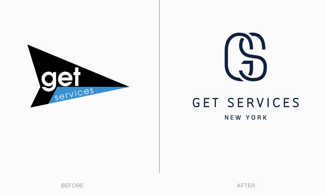 Set Services logo before and after