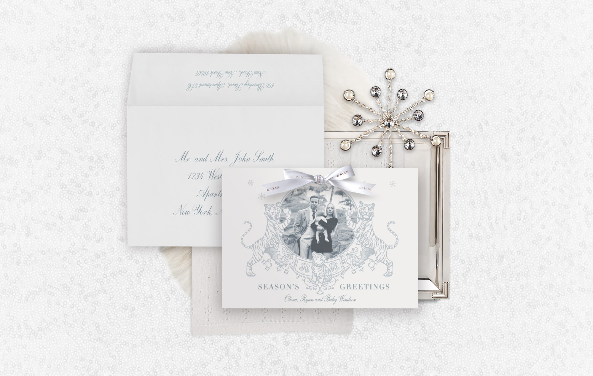 Elegant luxe holiday cards