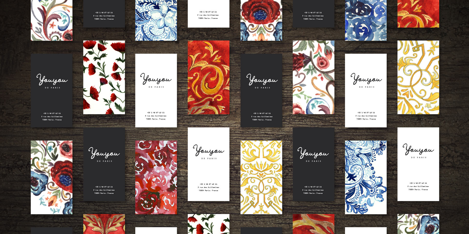Fashion label business cards