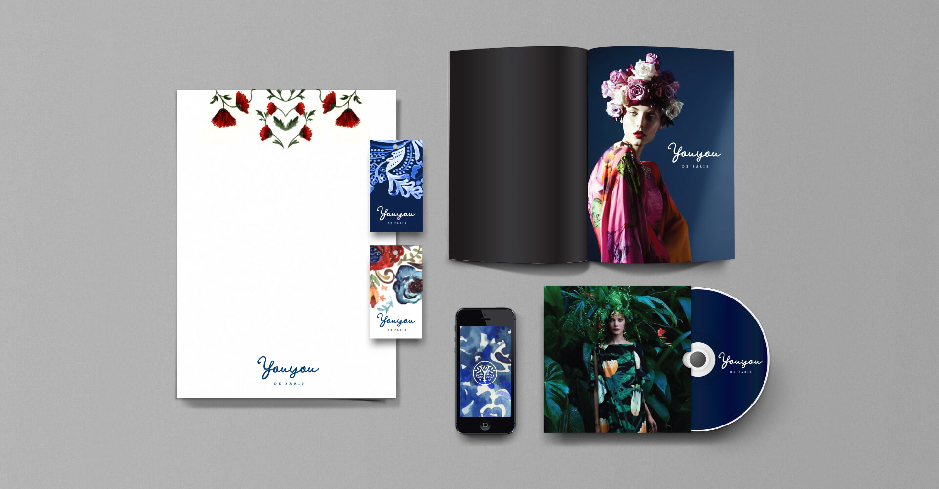 Fashion label stationery and corporate identity