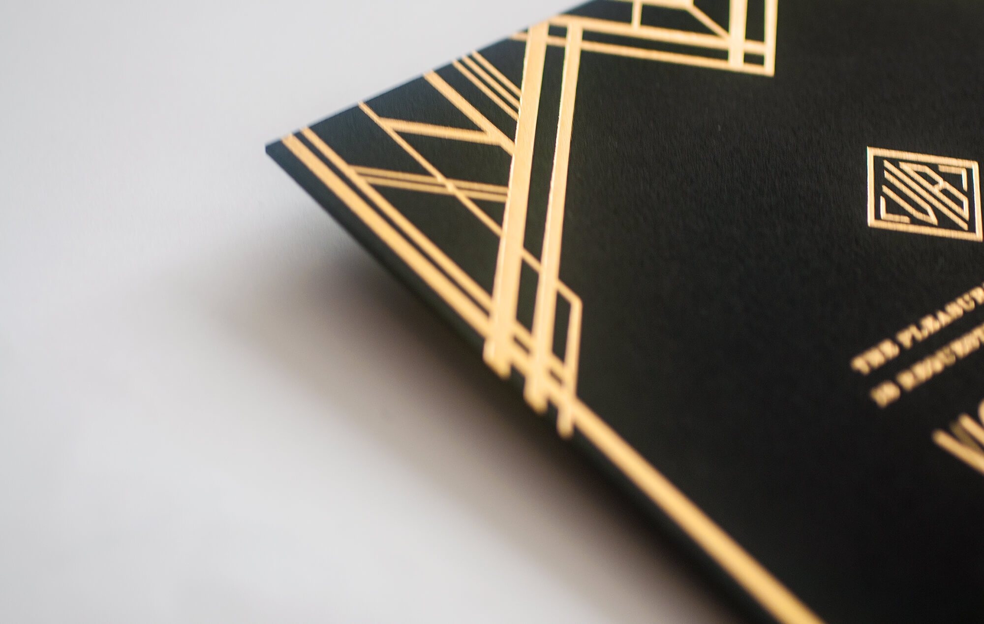 Gold foil Great Gatsby linework