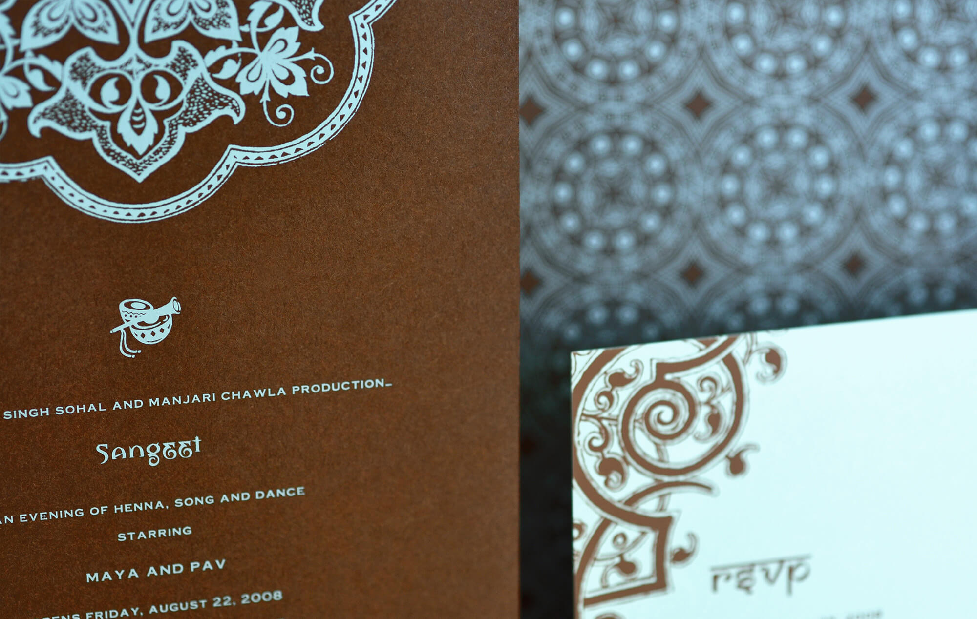 Sangeet card and reply card