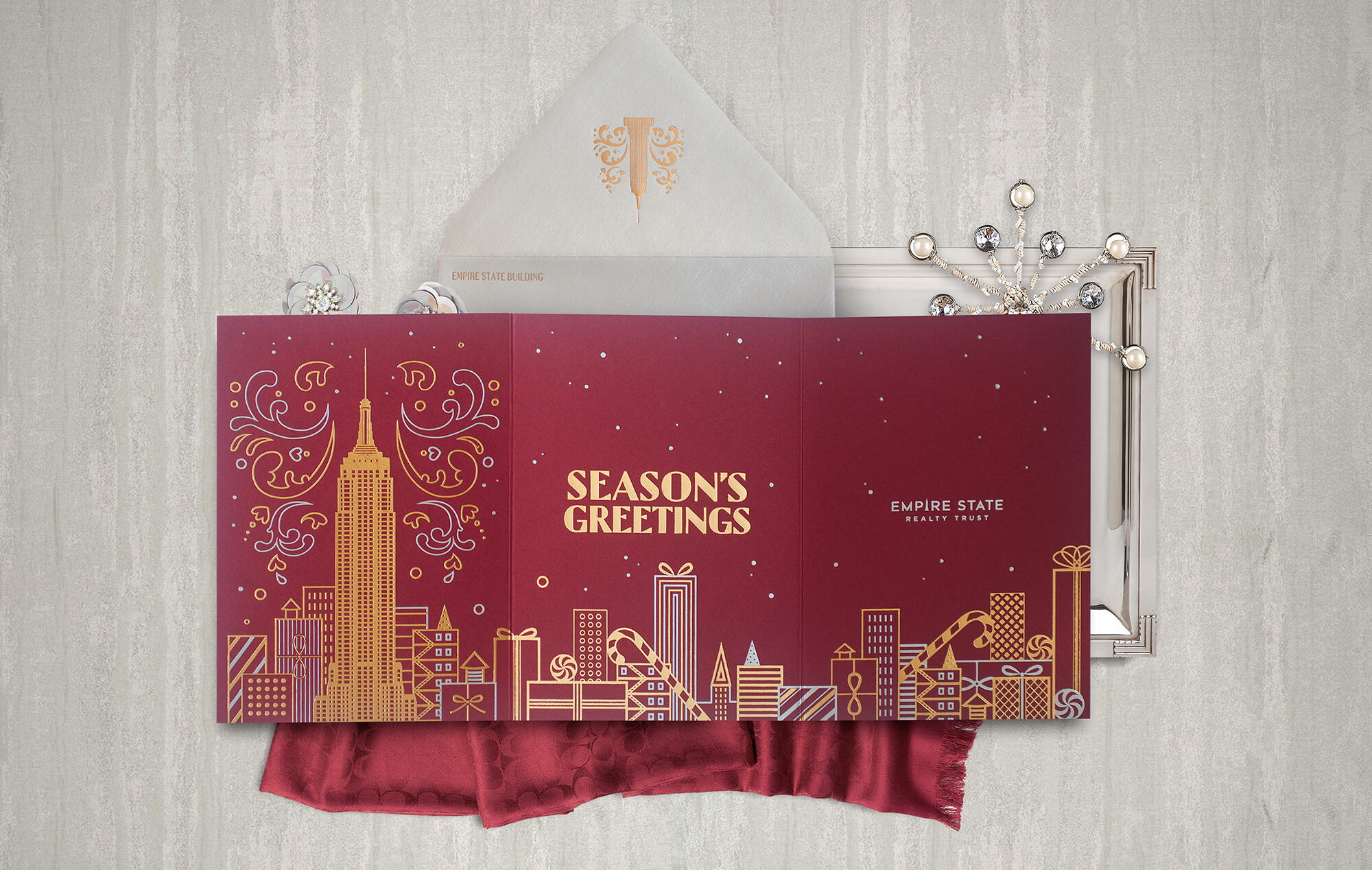 Empire State Building holiday card