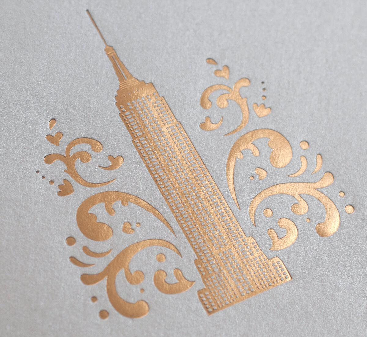 Gold foil Empire State Building