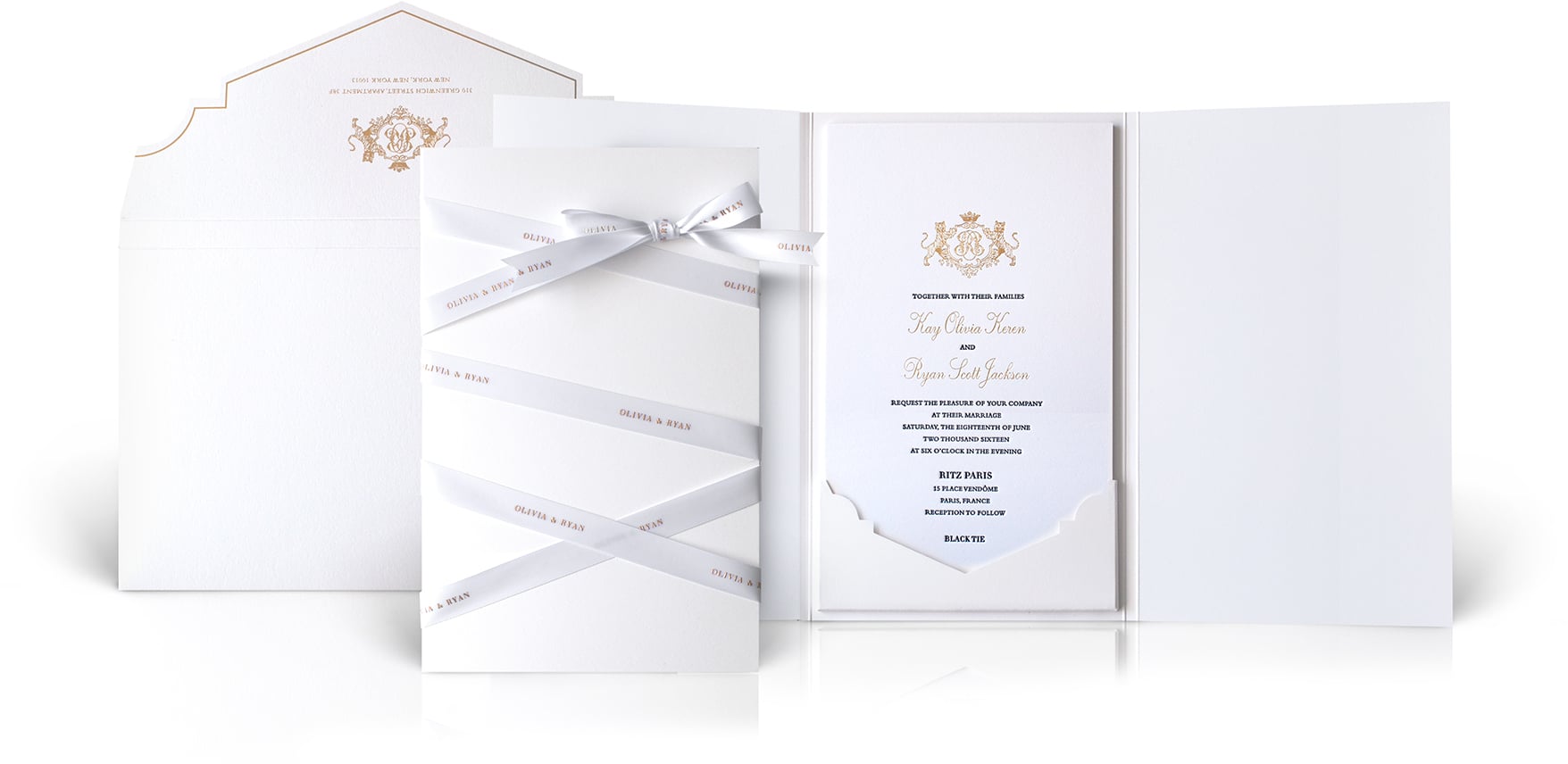 Ritz Paris luxury wedding invitation