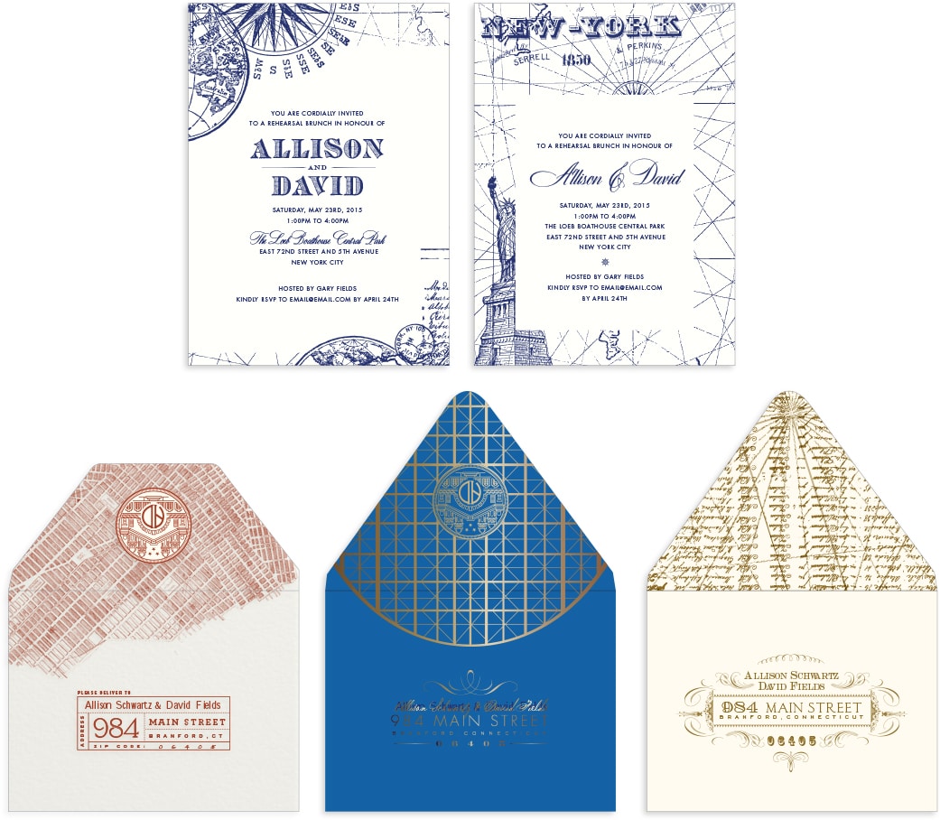 Travel inspired enclosure cards and envelopes
