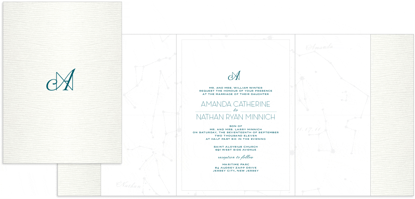 Nautical wedding invitation sketches