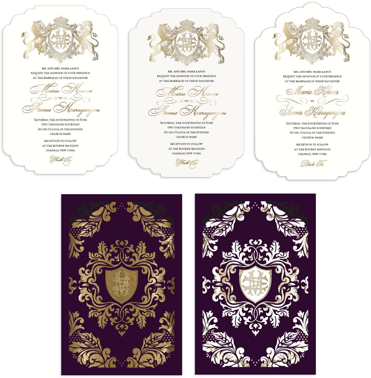 Ornate laser cut sleeve and invitation sketches