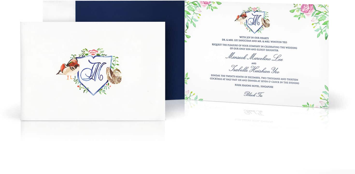 Singapore wedding invitation