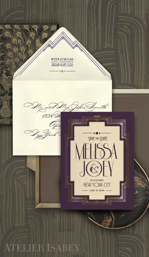 Geometric Art Deco Save the Date