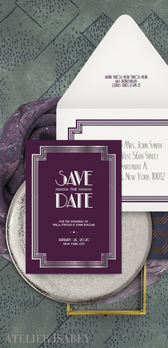 New York Art Deco Save the Date