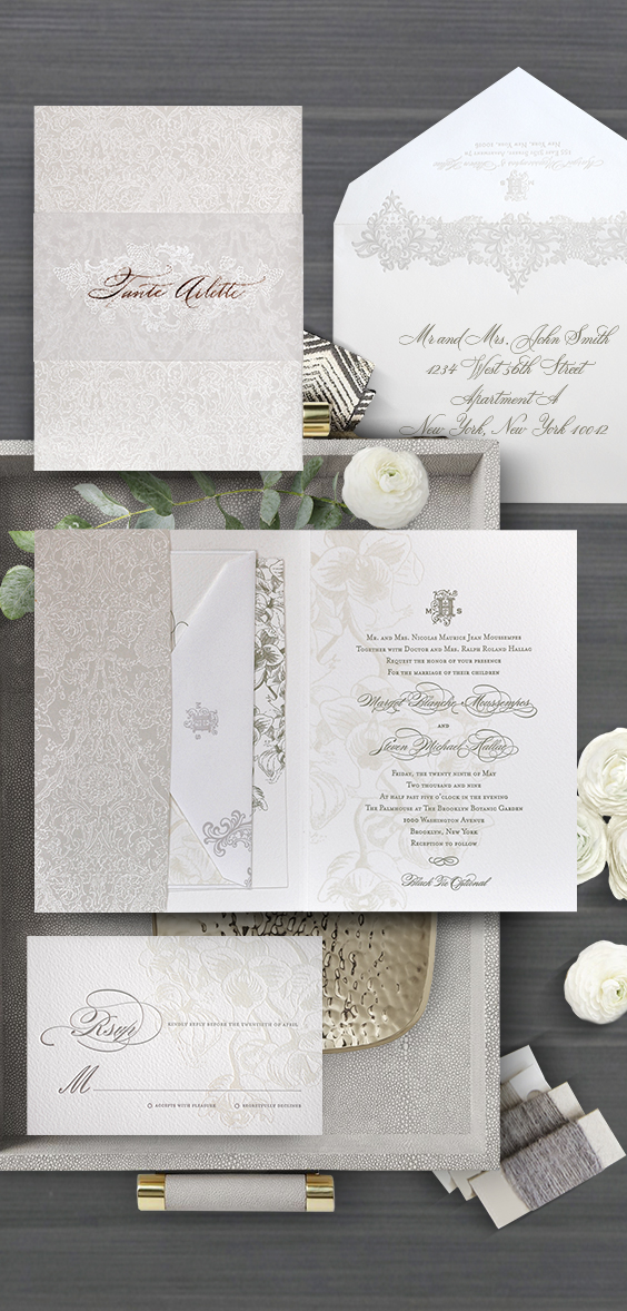 Romantic Lace Wedding Invitation