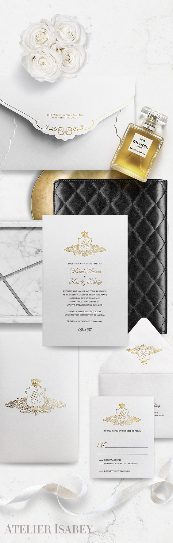 Classic Washington DC Wedding Invitations