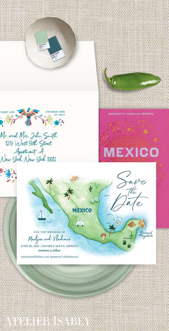 Mexico Save the Date Pin