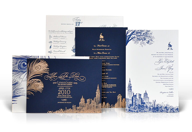 New York City wedding invitation and save the date
