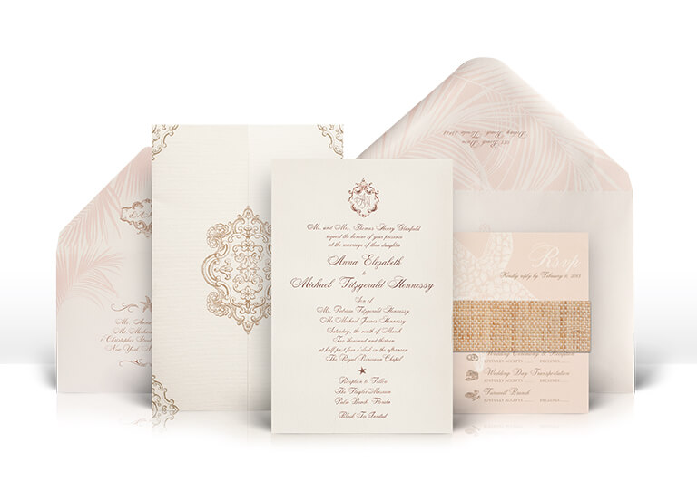 Palm Beach destination wedding invitation