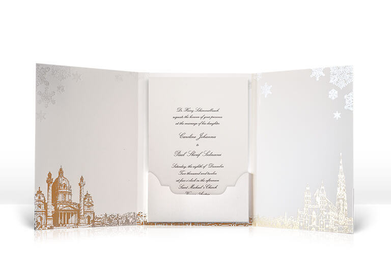 Vienna Austria classic wedding invitation