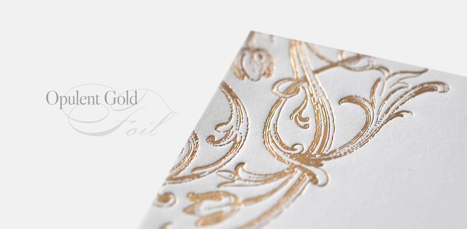Ornate gold foil envelope