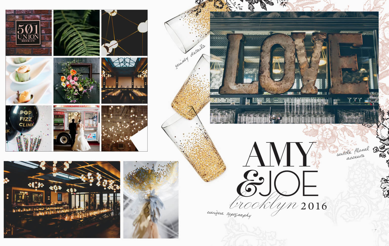 501 Union inspired wedding imagery