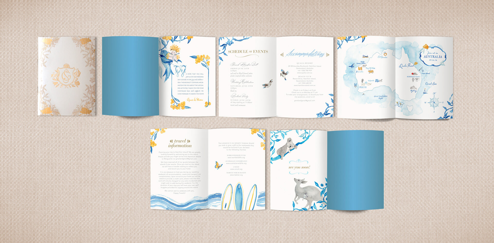 Australia destination wedding booklet