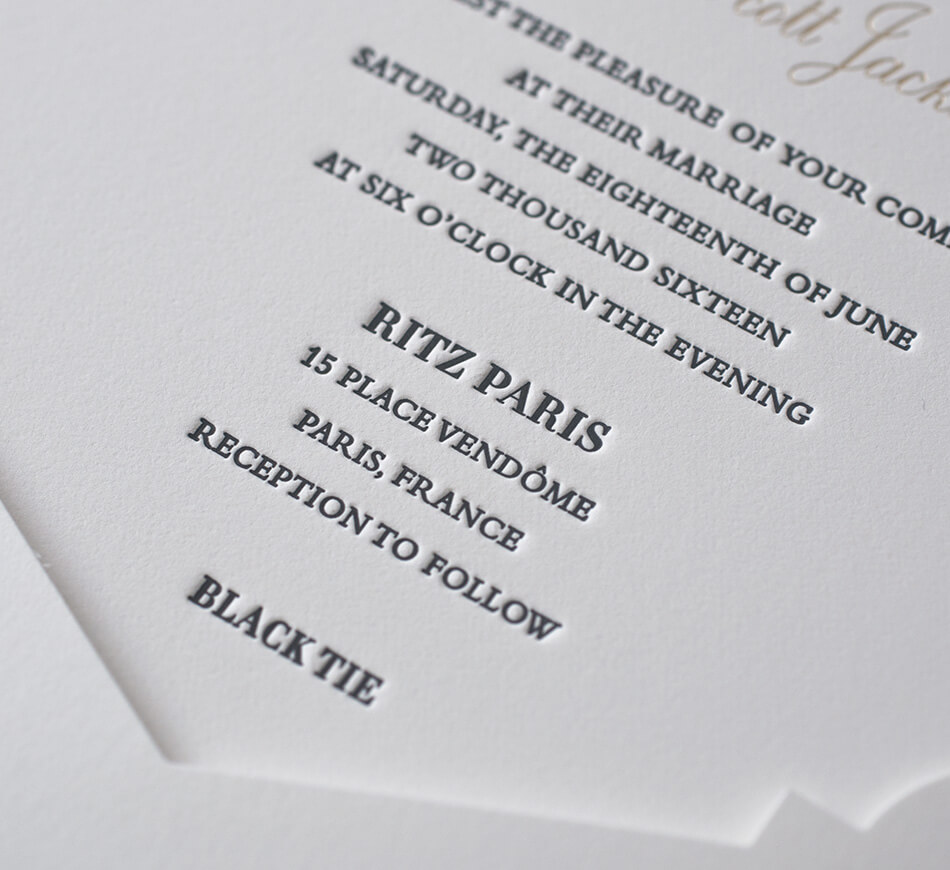 Ritz Paris Wedding Invitation