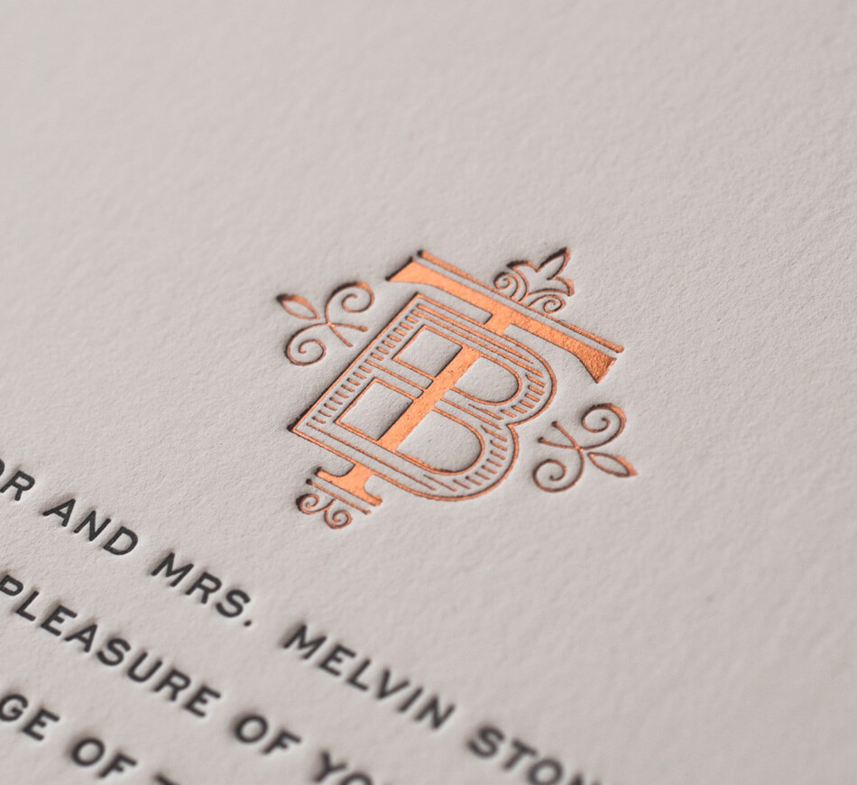 Copper foil monogram