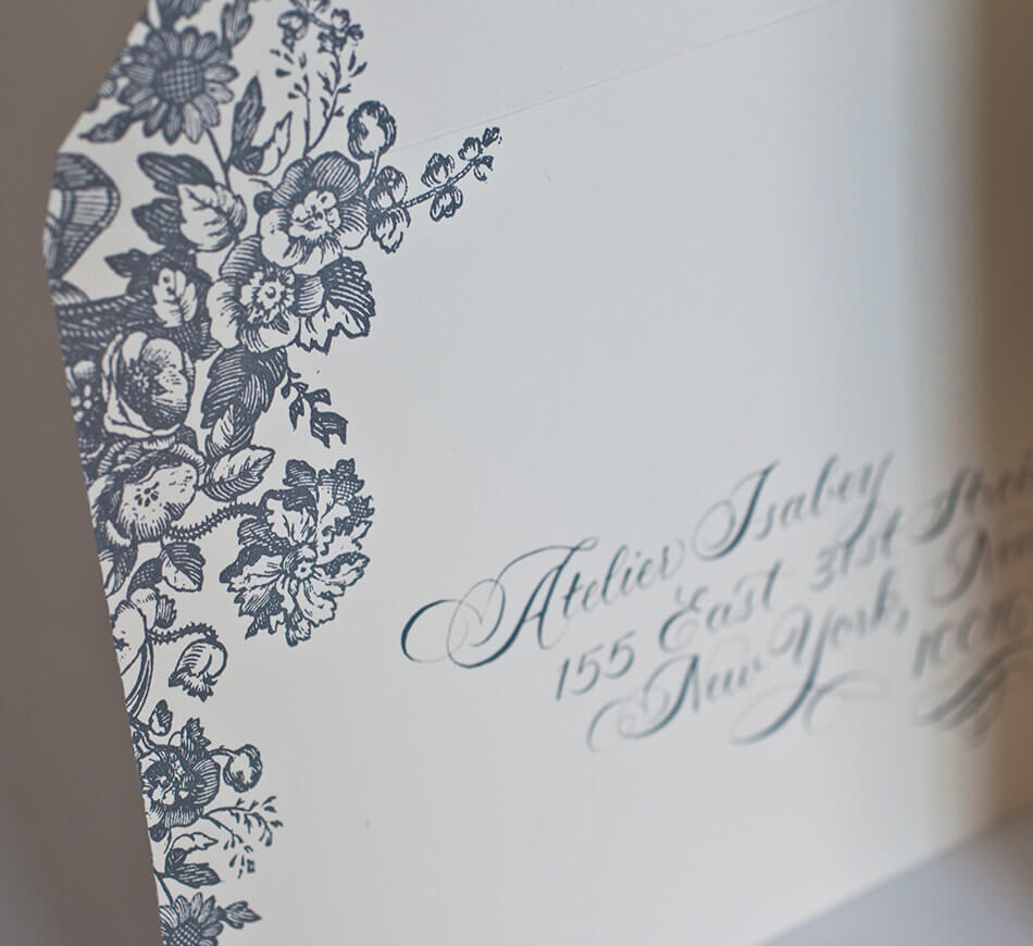 Envelope calligraphy and florals