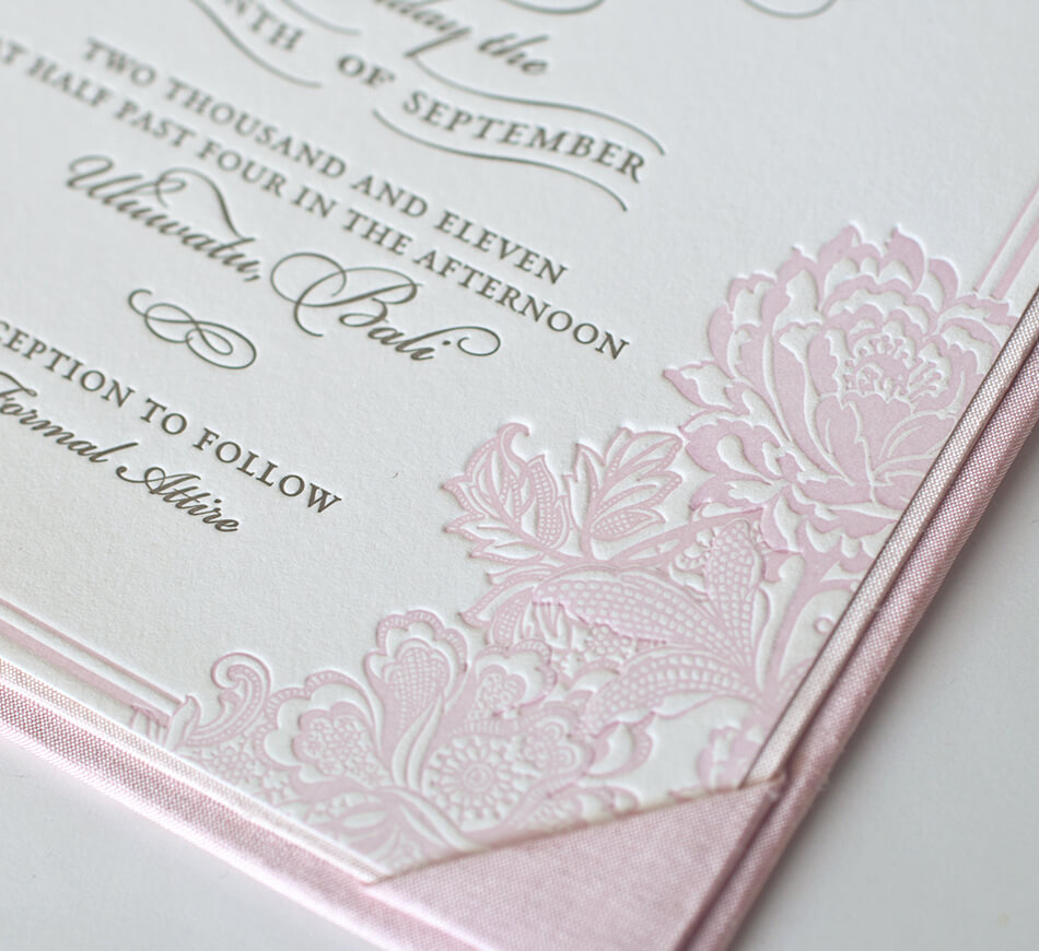 Floral letterpress design