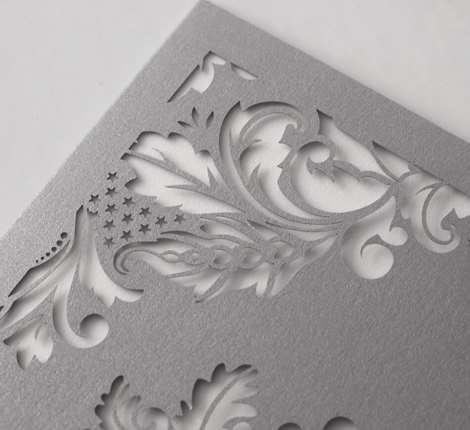 Flourish laser cut sleeve