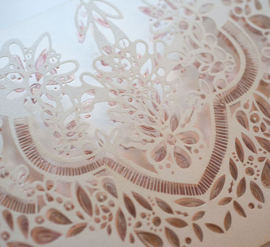 Laser cut sleeve detailing