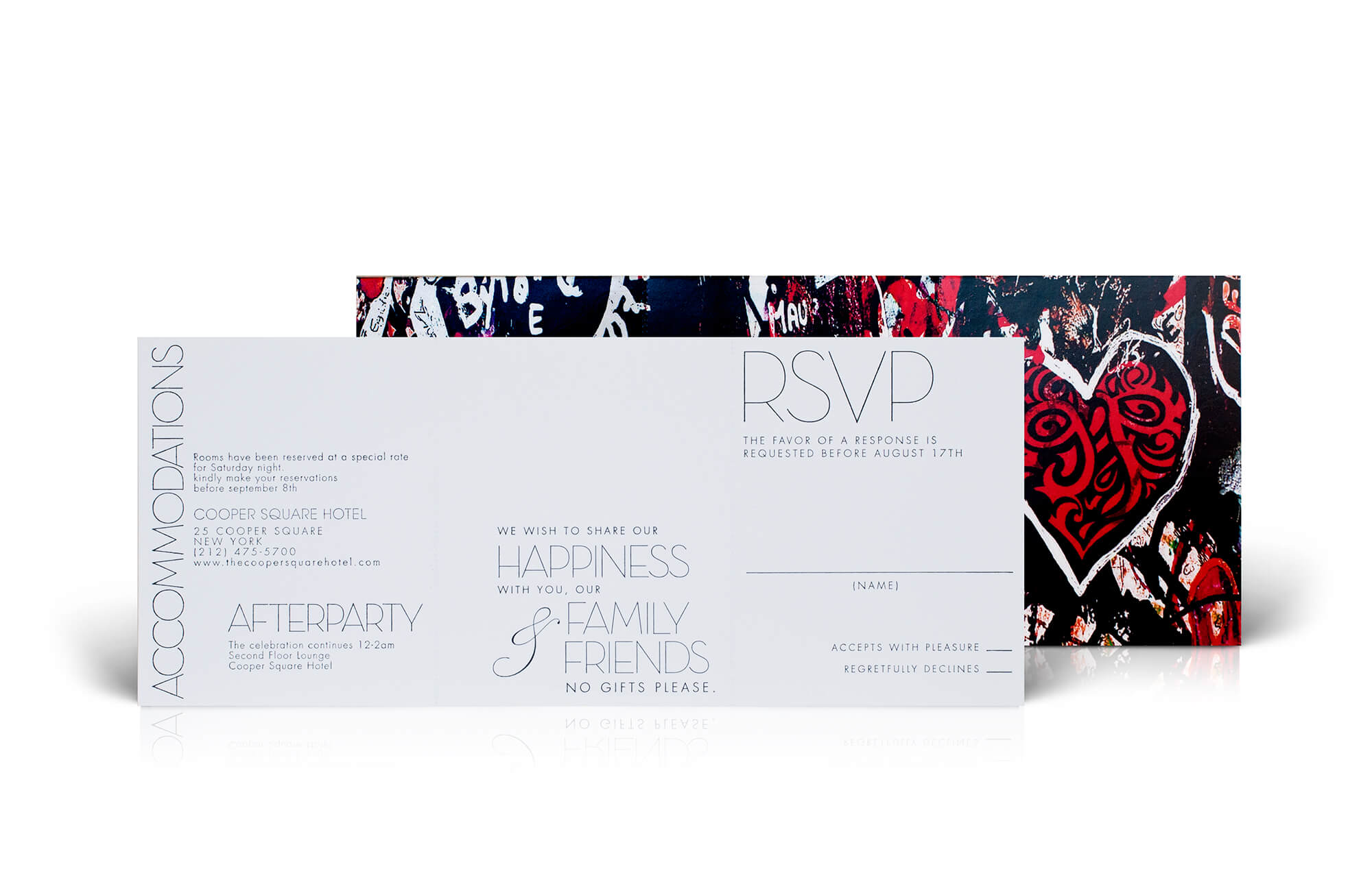 Graffiti and modern typography reply card