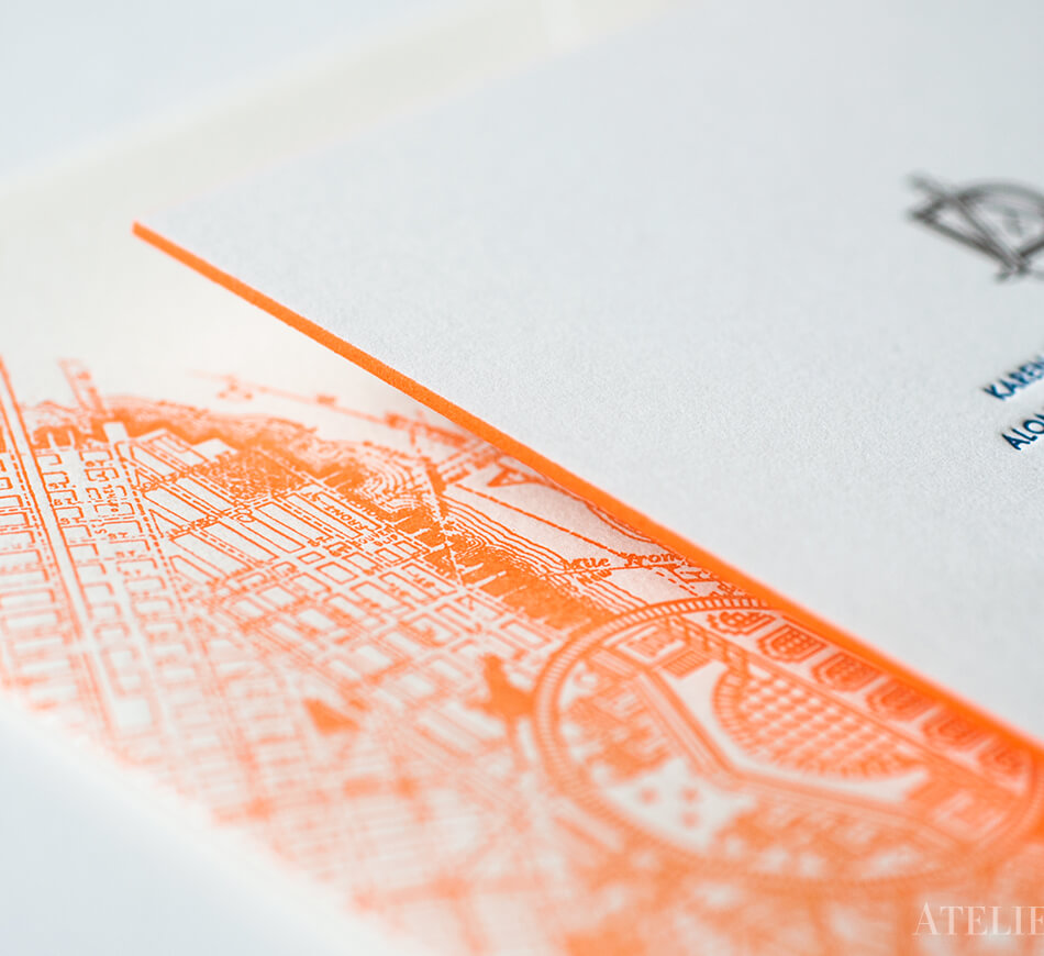 Orange invitation edging