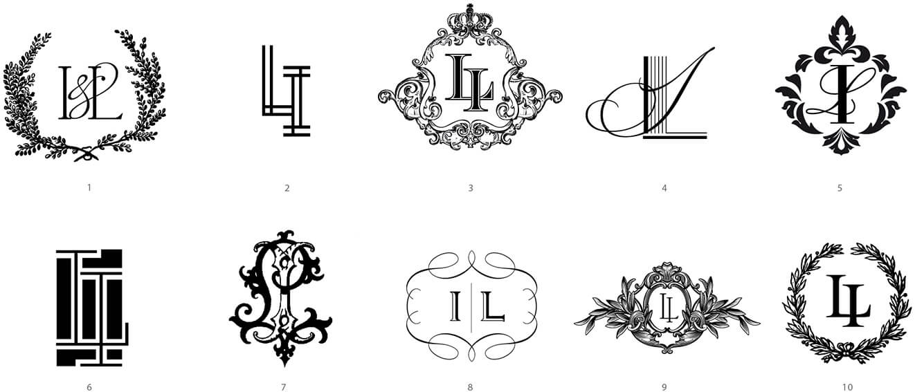 Custom monogram designs