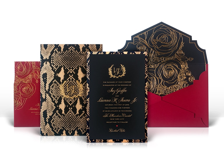 High fashion inspired wedding invitations