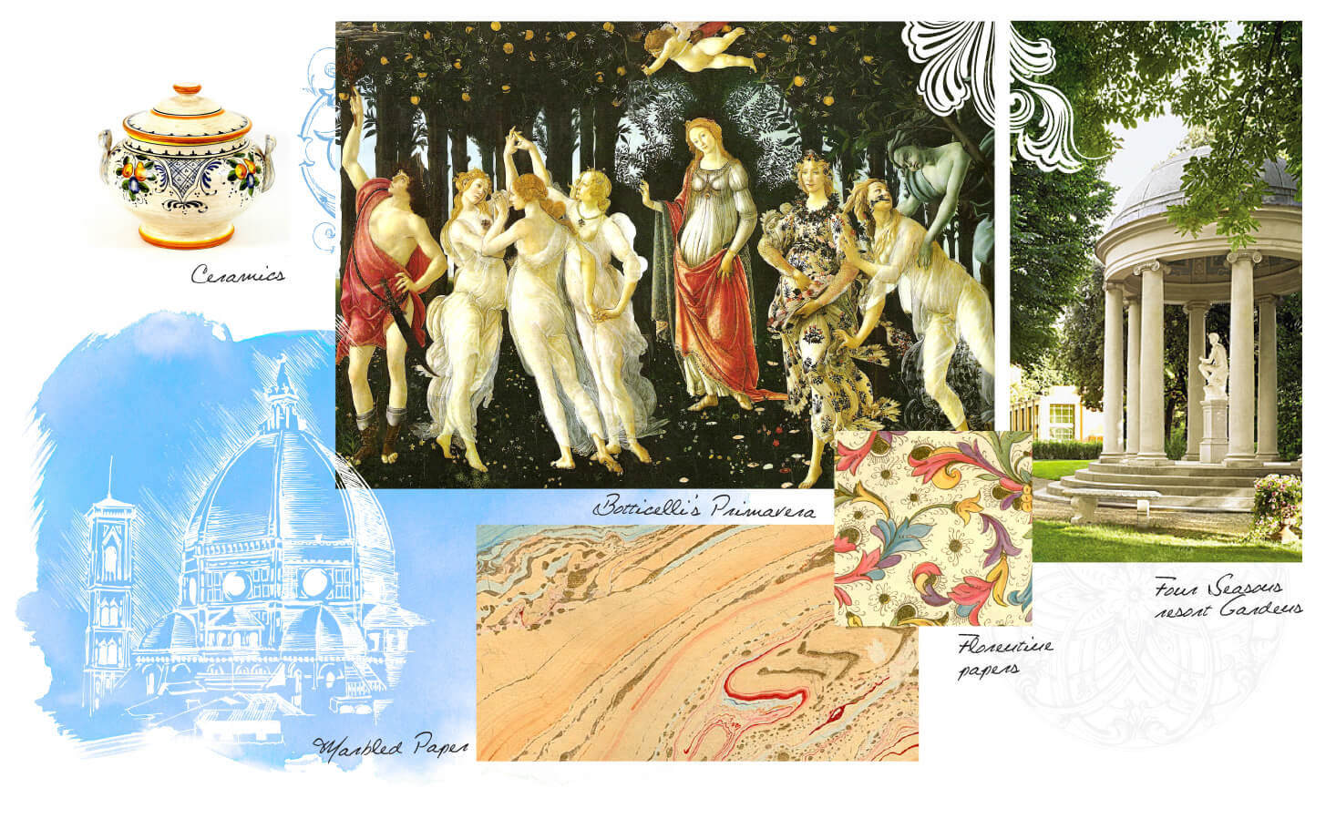 Botticelli, Duomo and Four Seasons inspiration