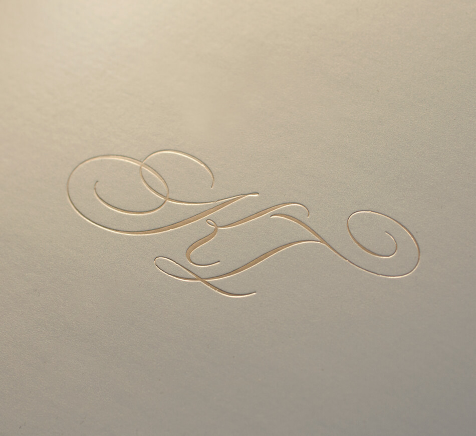 Gold monogram