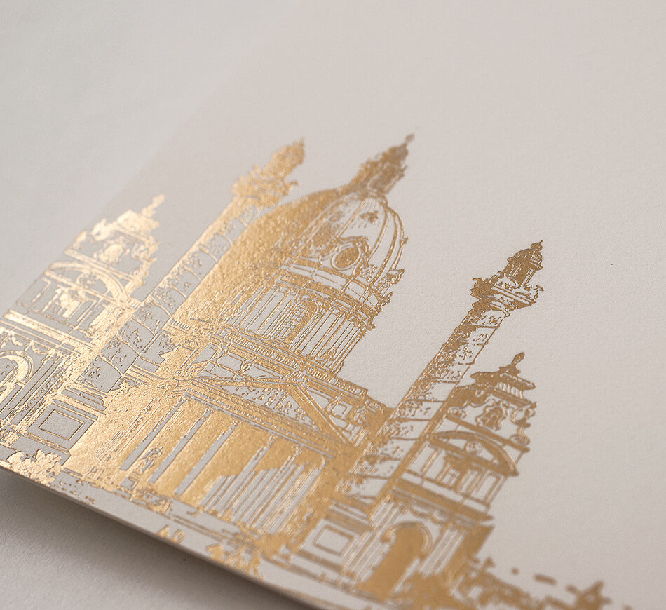 Gold foil skyline