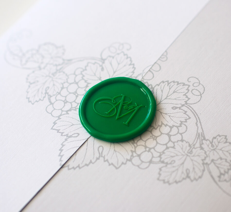 Green wax seal